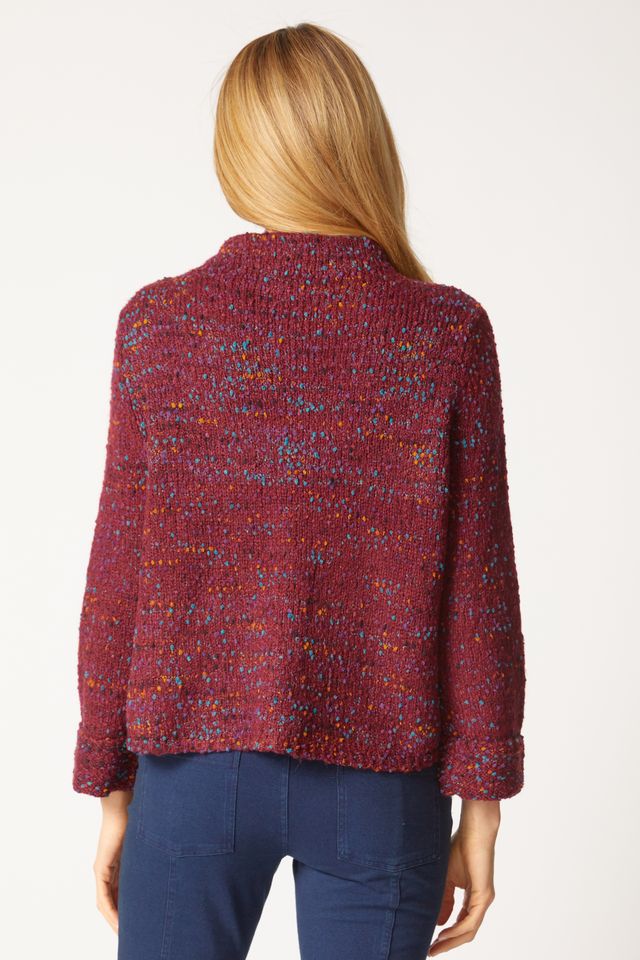 Wine Funnel Button Sweater