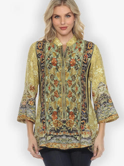 Embroidery From Antiquity Shaped Silk Blouse