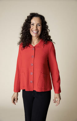 Apple Red Button Cardigan