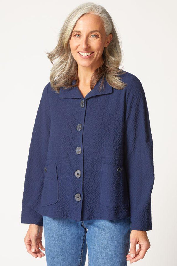 Navy Button Cardigan