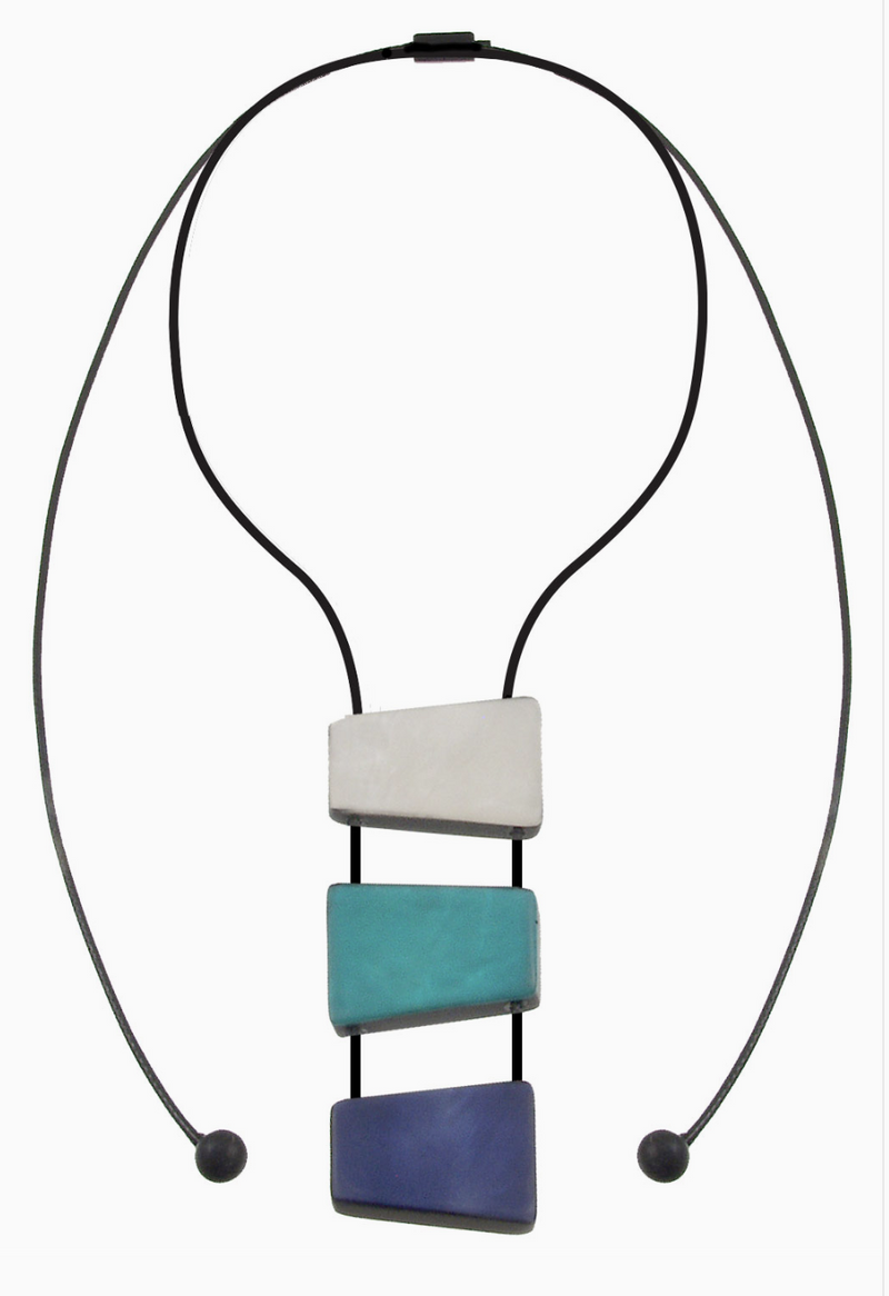 Turquoise 3 Piece Ladder Necklace