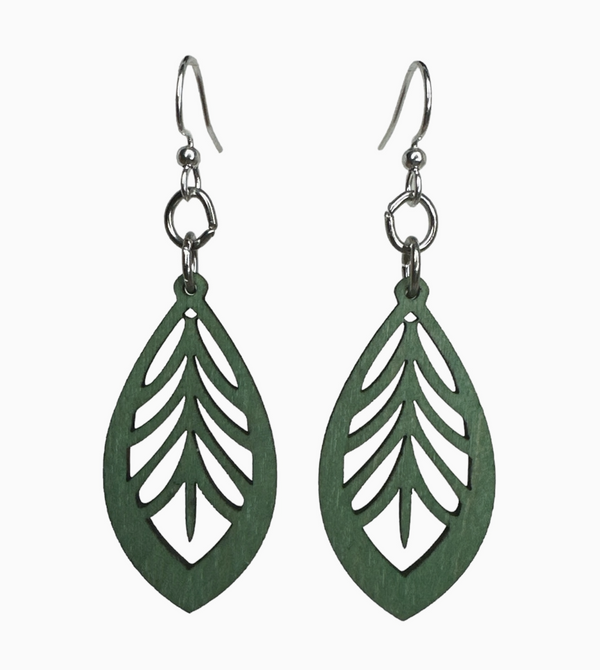 Emerald Cedar Crest Filigree Earrings