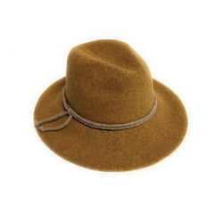 Mustard Wool Blend Fedora Brim Hat