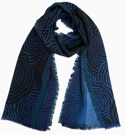 Blue Zia Swirl Scarf