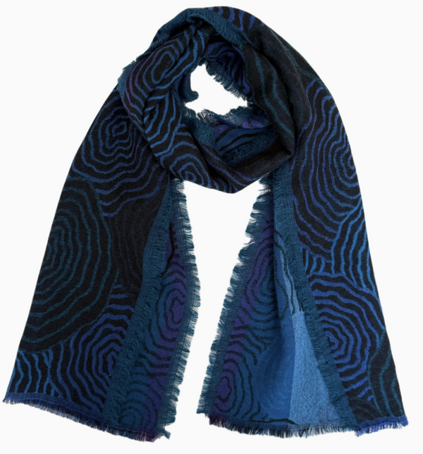 Blue Zia Swirl Scarf