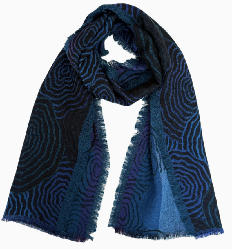 Blue Zia Swirl Scarf