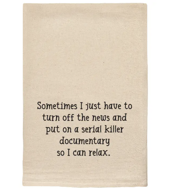 Serial Killer Documentary Tea Towel