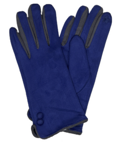 Royal Button Two Tone Gloves