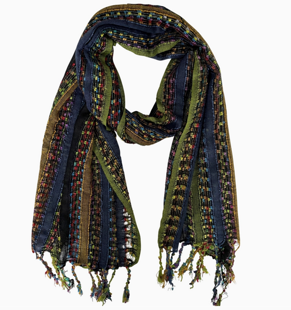 Black Fringe Multi Scarf