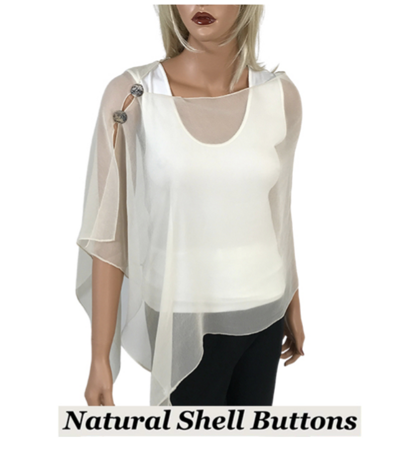 White Button Shawl