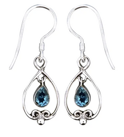 Swiss Blue Topaz Earrings