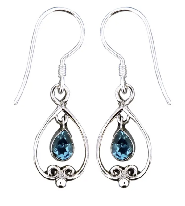 Swiss Blue Topaz Earrings