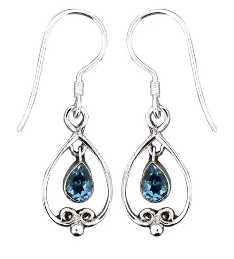 Swiss Blue Topaz Earrings