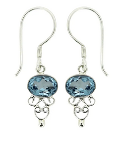Sky Blue Topaz Earrings