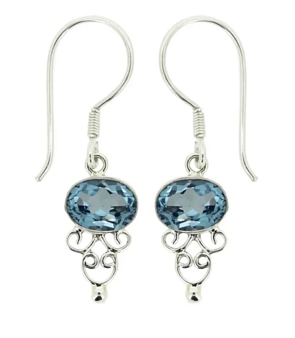 Sky Blue Topaz Earrings