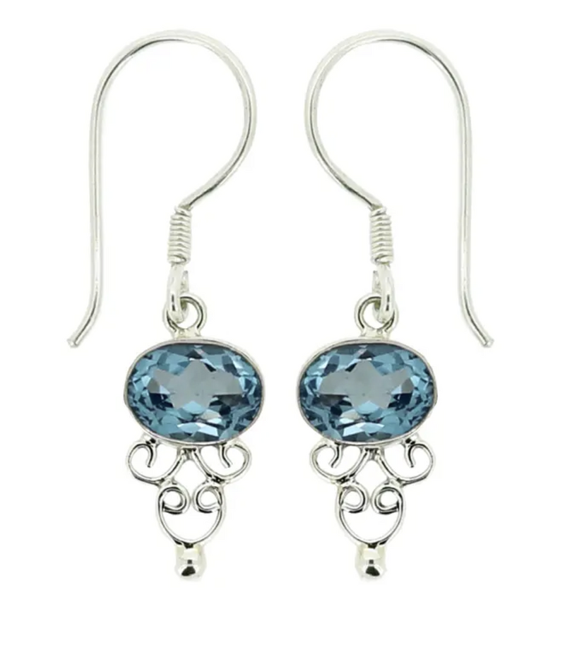 Sky Blue Topaz Earrings