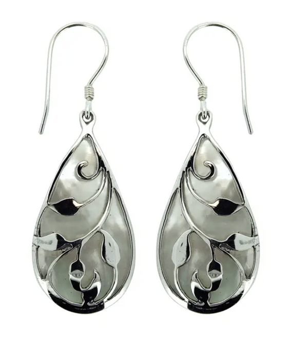 Paua Shell Sterling Silver Earrings