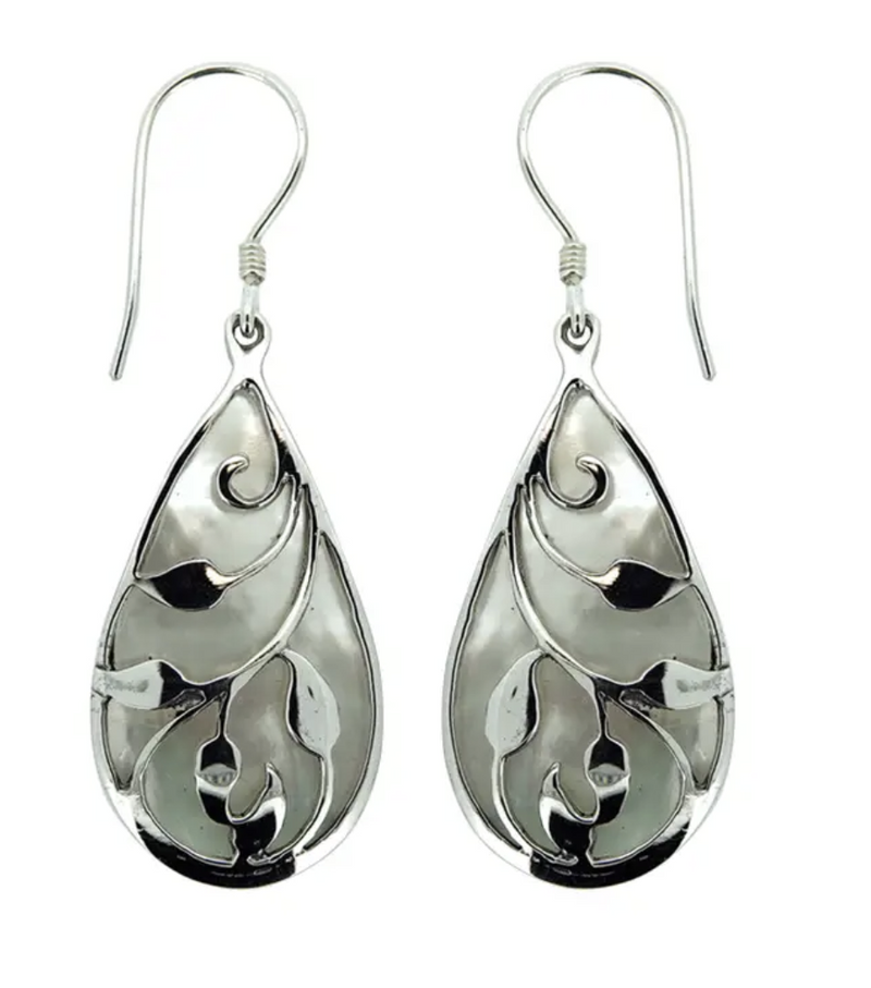 Paua Shell Sterling Silver Earrings