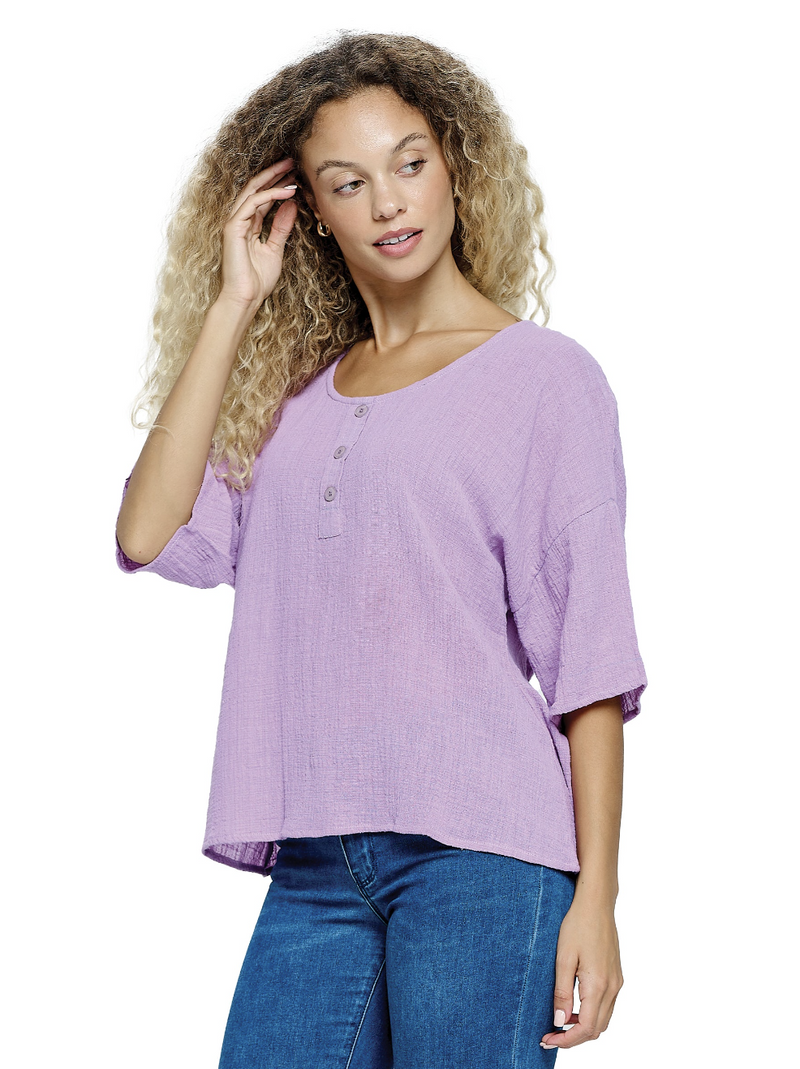 Lavender Crinkle Top