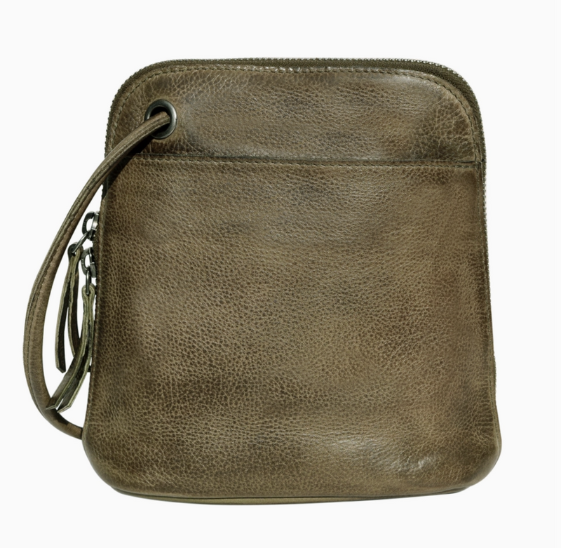 Moss Lily Leather Organizer Bag