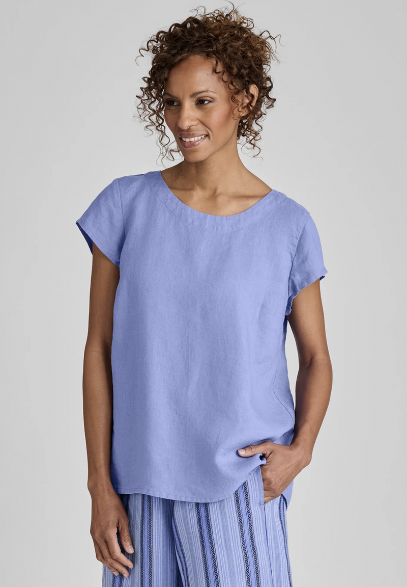 Magenta Linen Top