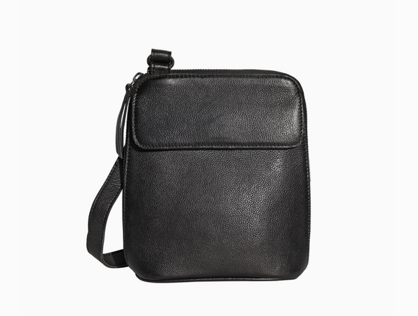 Lucy Black Leather Organizer Bag
