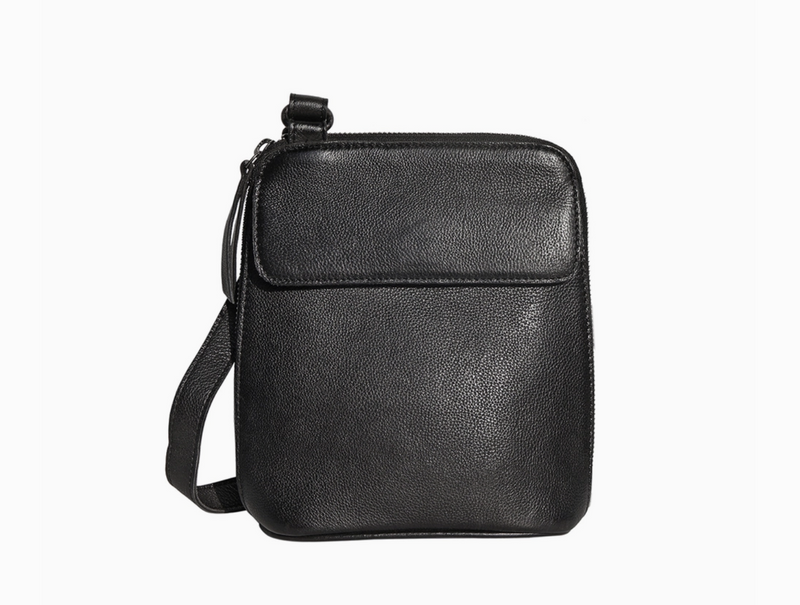 Lucy Black Leather Organizer Bag