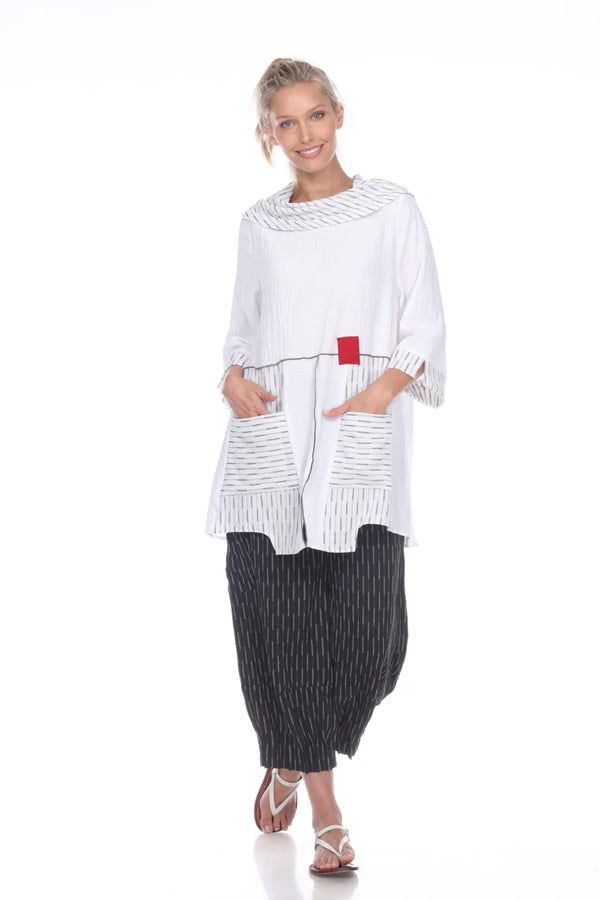 White Pocket Tunic Top