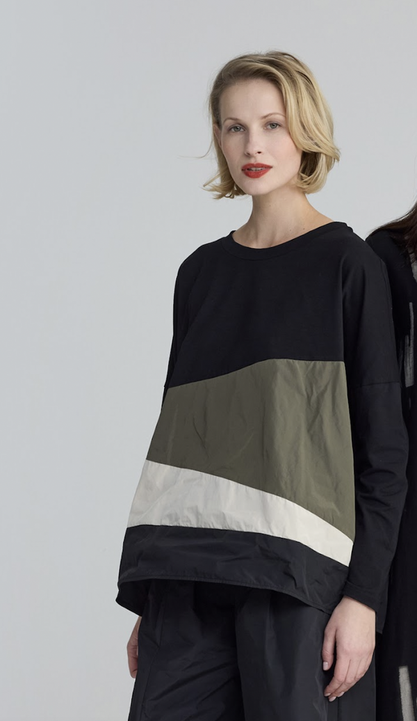 Black Mix Media Top