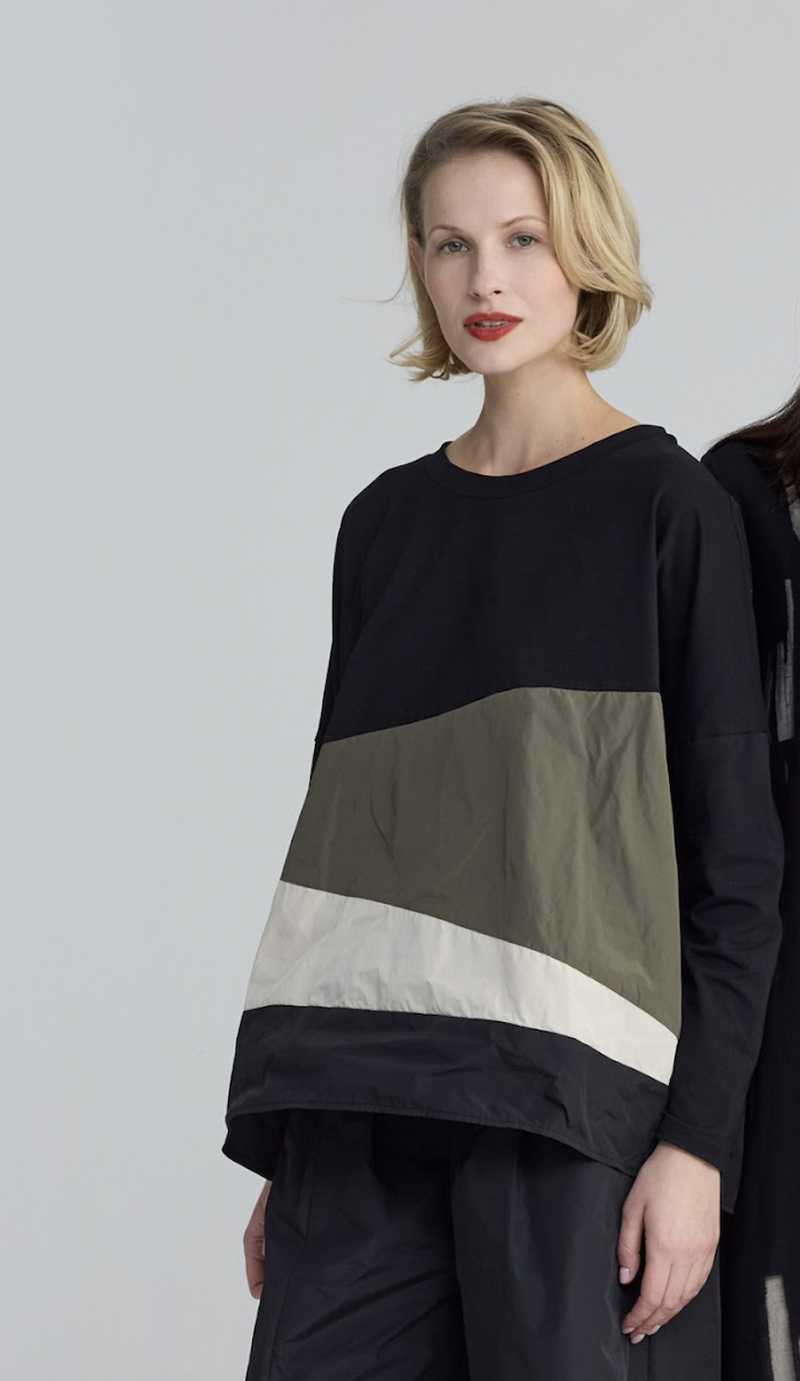 Black Mix Media Top