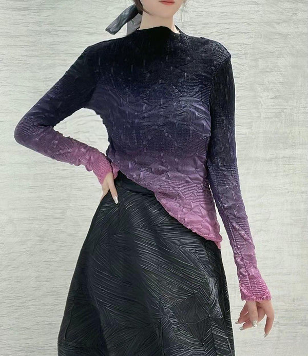 Rose Pleated Longsleeve Top