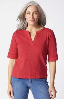 Ruby Cotton V-Neck Top