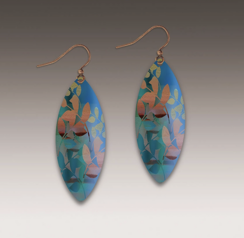 Night and Day Leaf Earring