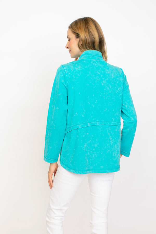Turquoise Mineral Zip Jacket