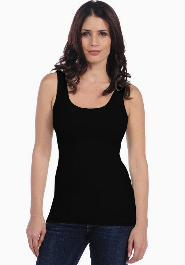 Black Seamless Smooth Tank