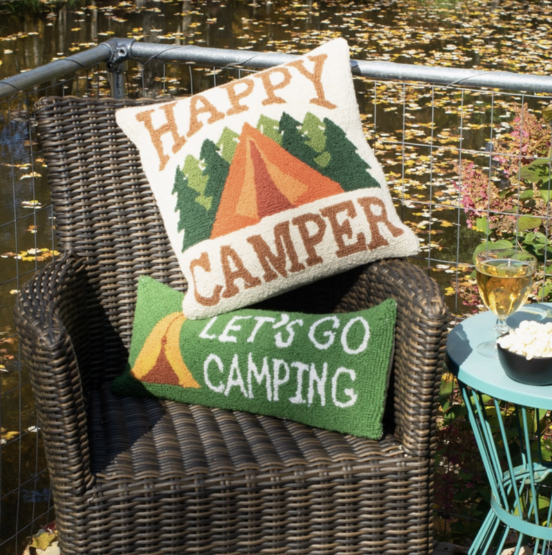 Happy Camper Hook Pillow