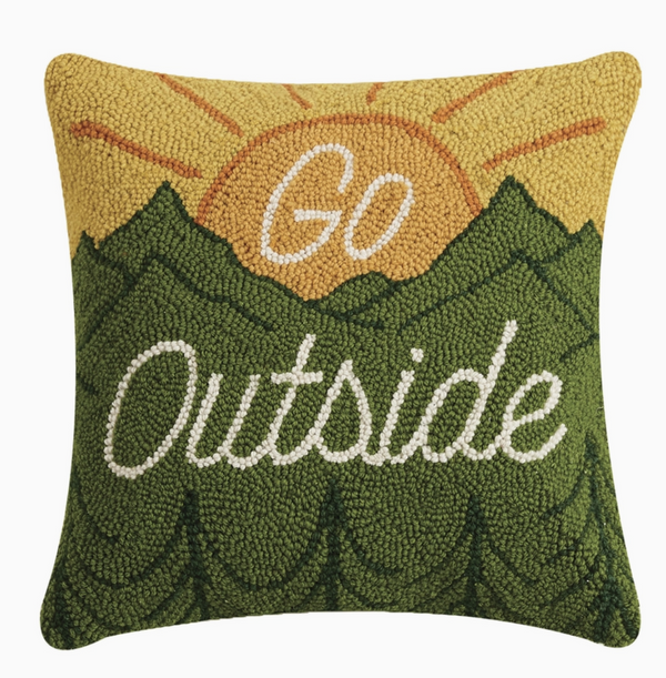 Go Outside Hook Pillow