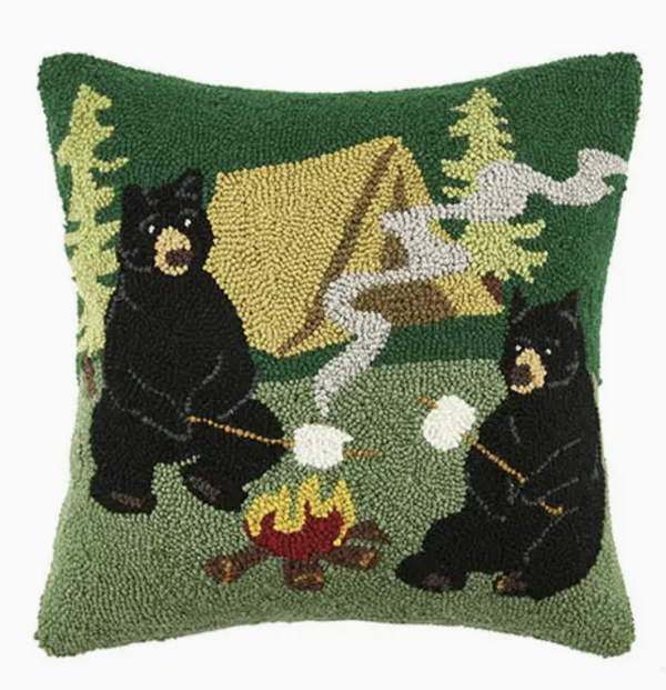 Campfire Bears Hook Pillow