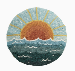 Circular Sun Seascape Hook Pillow