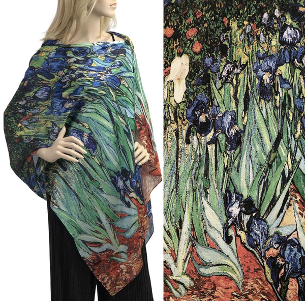 Iris Satin Charmeuse Button Shawl