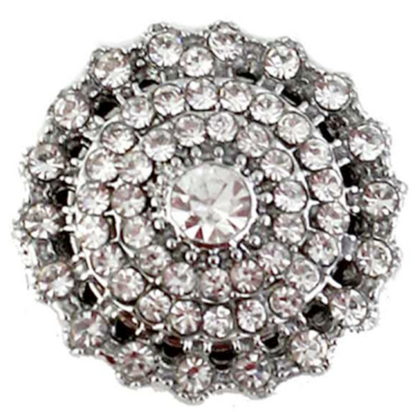 Silver Clear Gem Magentic Pin