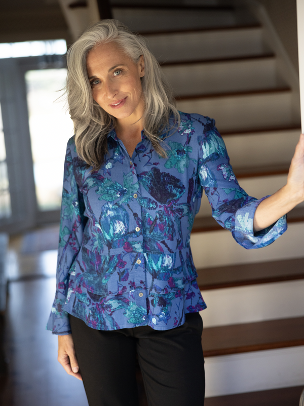 Fall Floral Blouse
