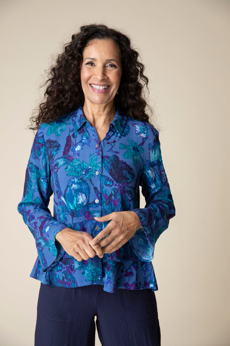 Fall Floral Blouse