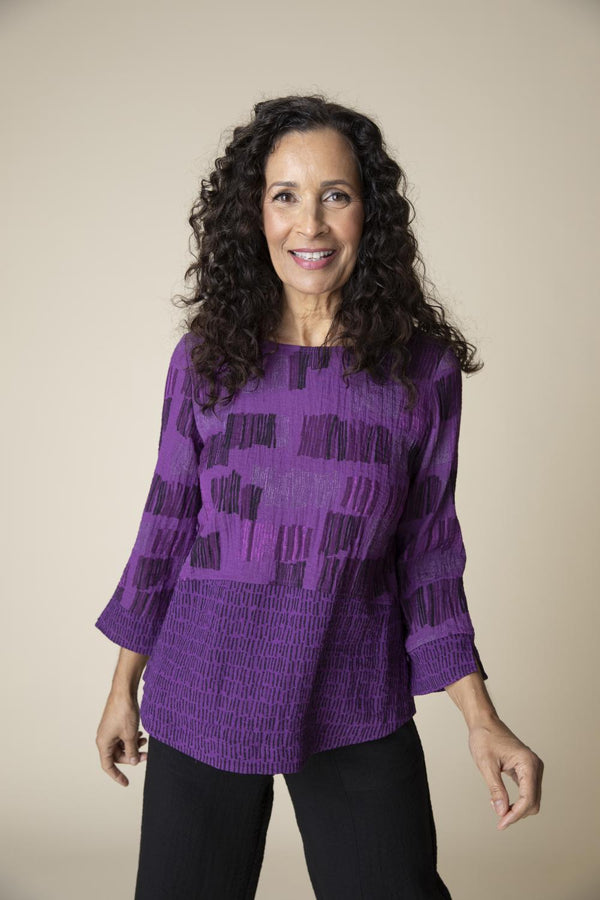 Plum Lines Seam Top