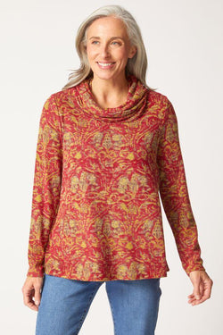 Ruby Fleece Cowl Neck Top