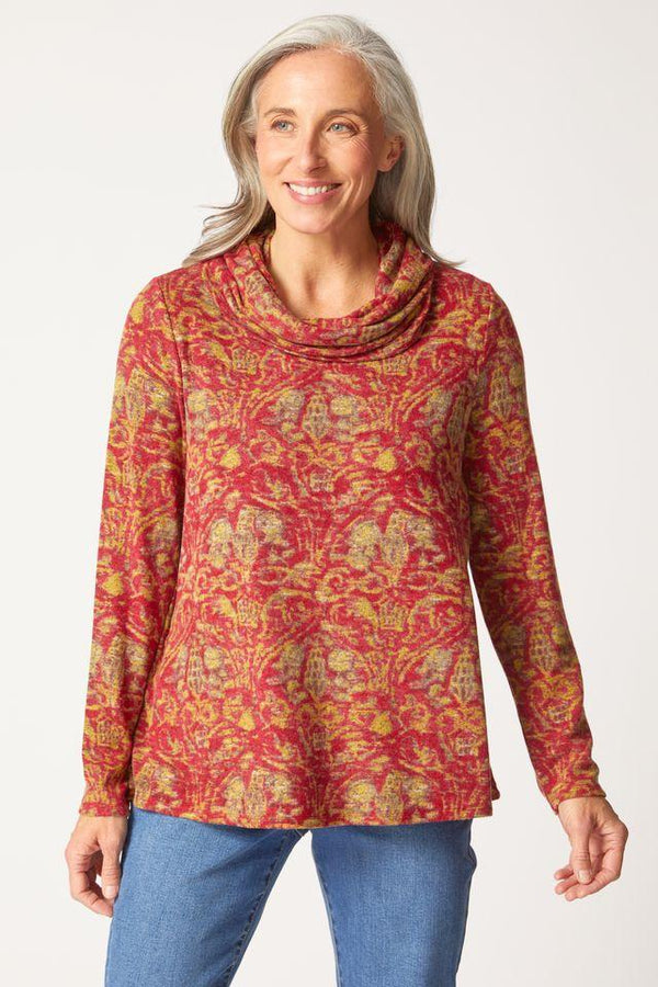 Ruby Fleece Cowl Neck Top