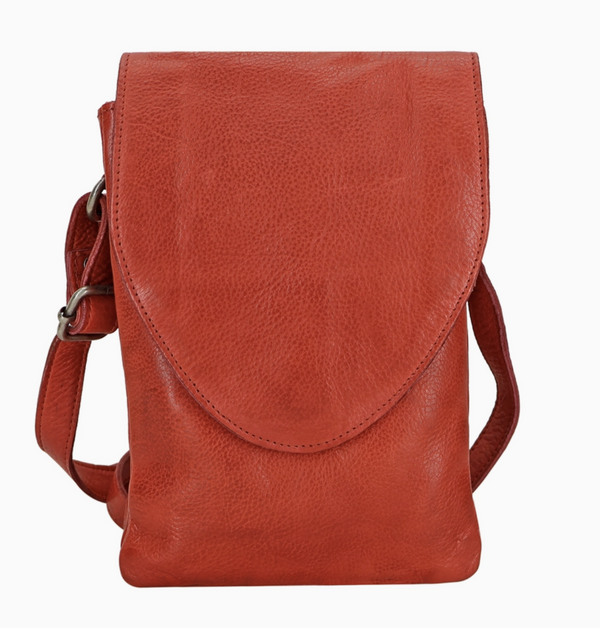 Red Pippa Leather Bag