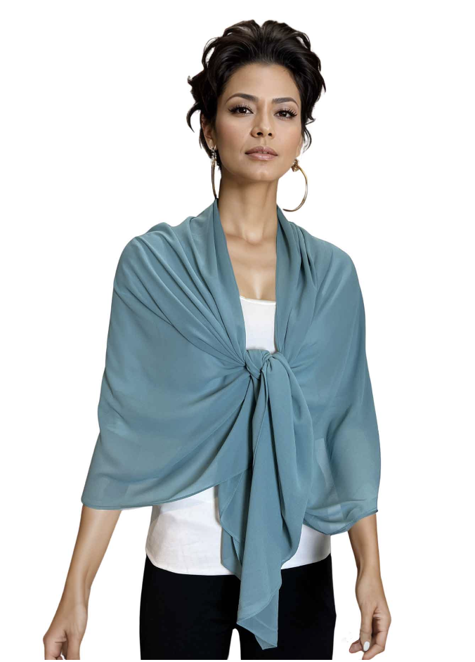 Sage Georgette Shawl