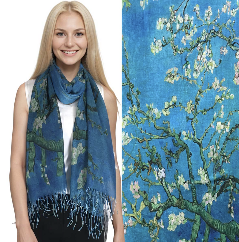 Cherry Blossoms Art Design Shawl