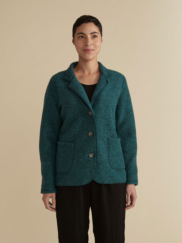 Deep Sea Wool Button Jacket